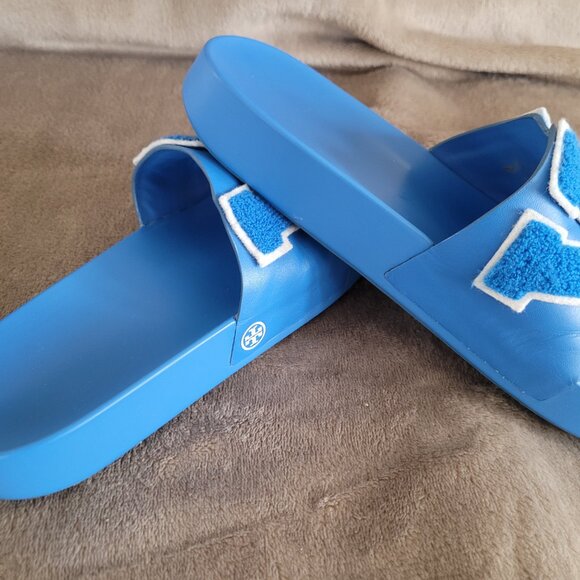 Tory Burch LOVE Sandals - Slip On - Royal Blue/White - Picture 10 of 12